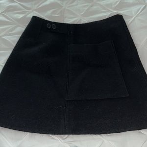 COS black wool mini skirt (US8)